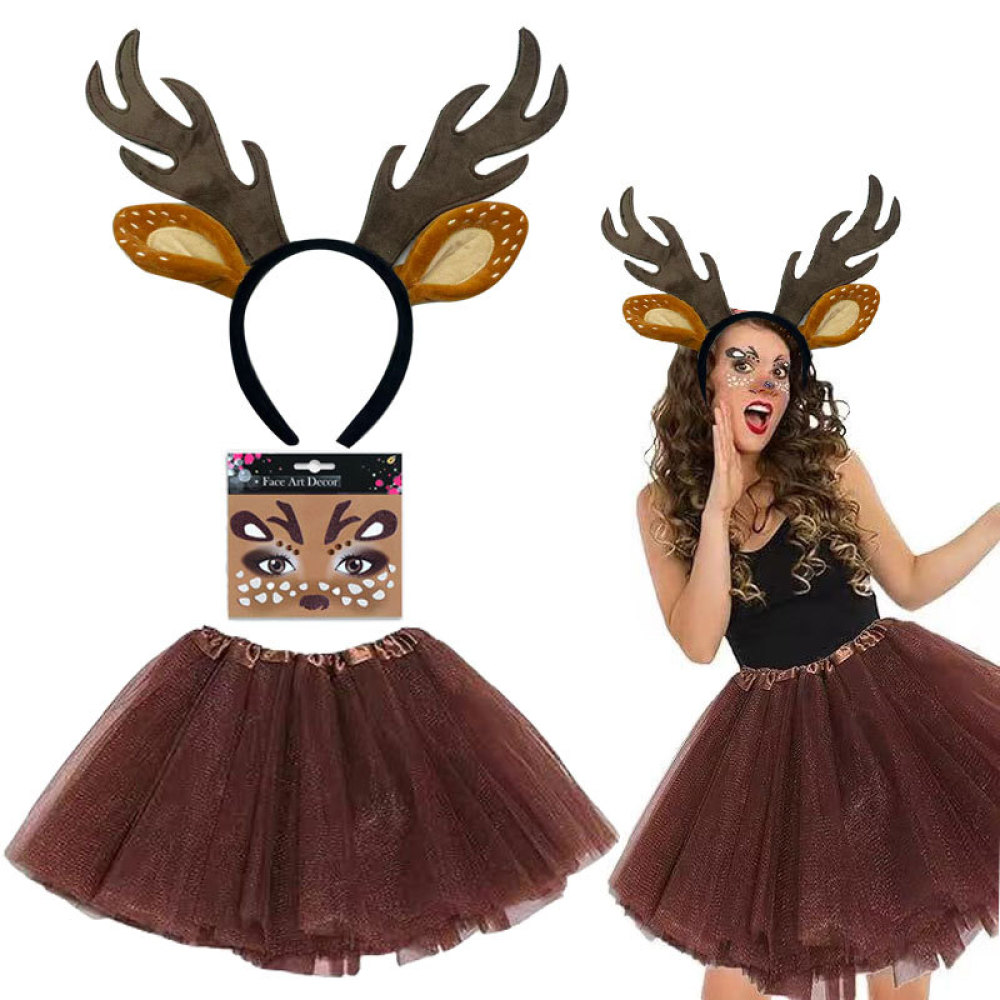 ที่คาดผมเขากวางเรนเดียร์คริสต์ - Reindeer Antlers Headband บทวิจารณ์และราคา